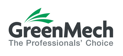 Logo de la marque britannique de broyeurs pro GREENMECH