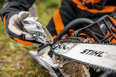 Entretien et affutage de la chaine de tronçonneuse Stihl