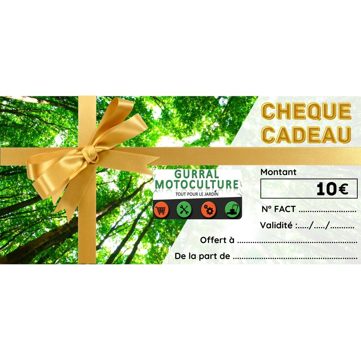 Carte-cadeau 10€  Gurral Motoculture – GURRAL MOTOCULTURE