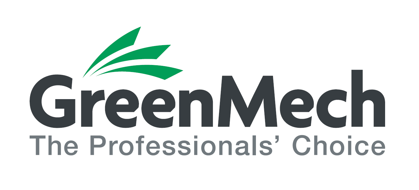 Logo de la marque britannique de broyeurs pro GREENMECH 